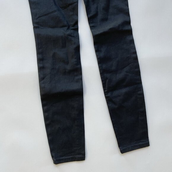 Guess Women’s 1981 High Rise Skinny Jeans Dark Blue Coated Finish Size 24 - Picture 9 of 12